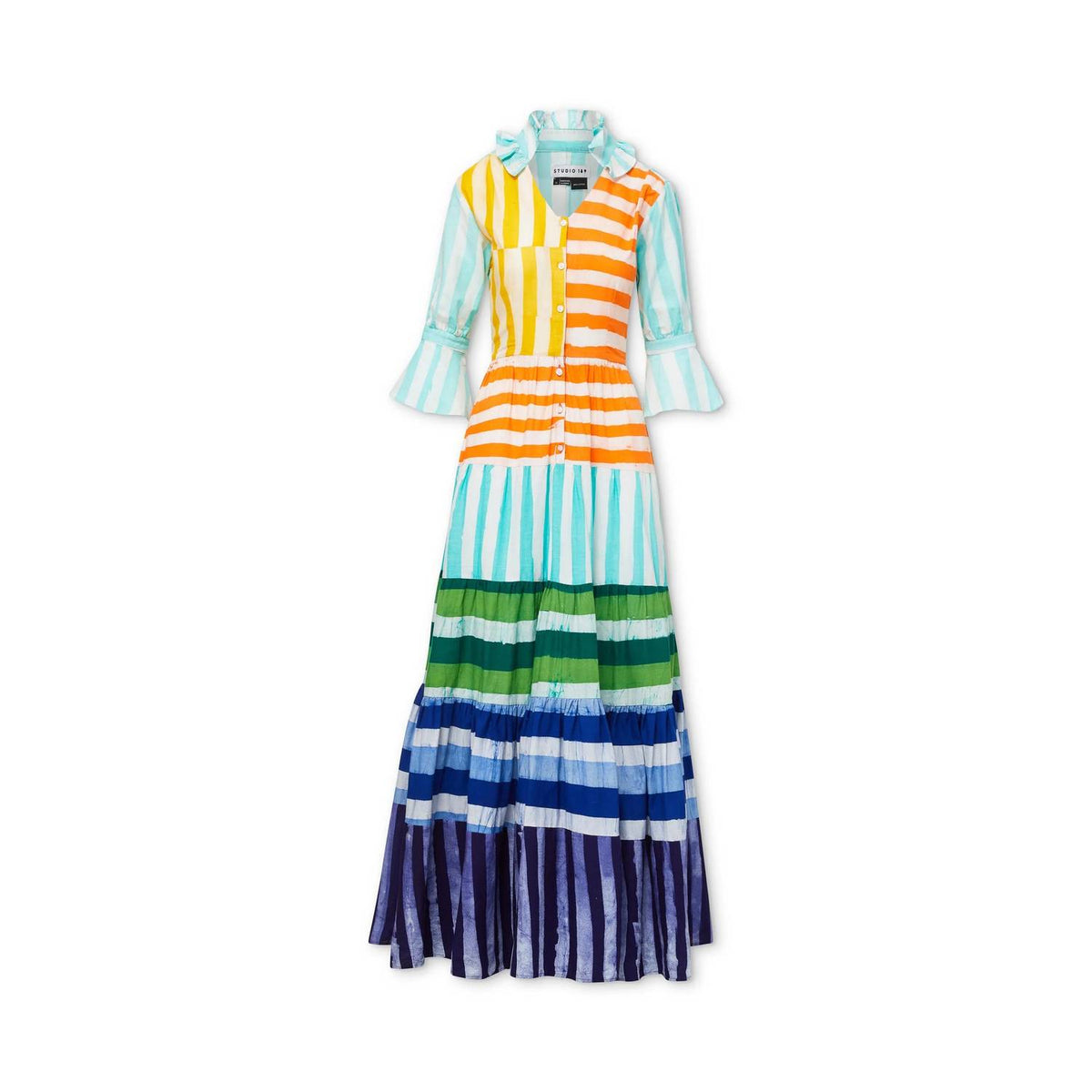 Studio 189 - Hand-batik Ruffle Tiered Maxi Dress