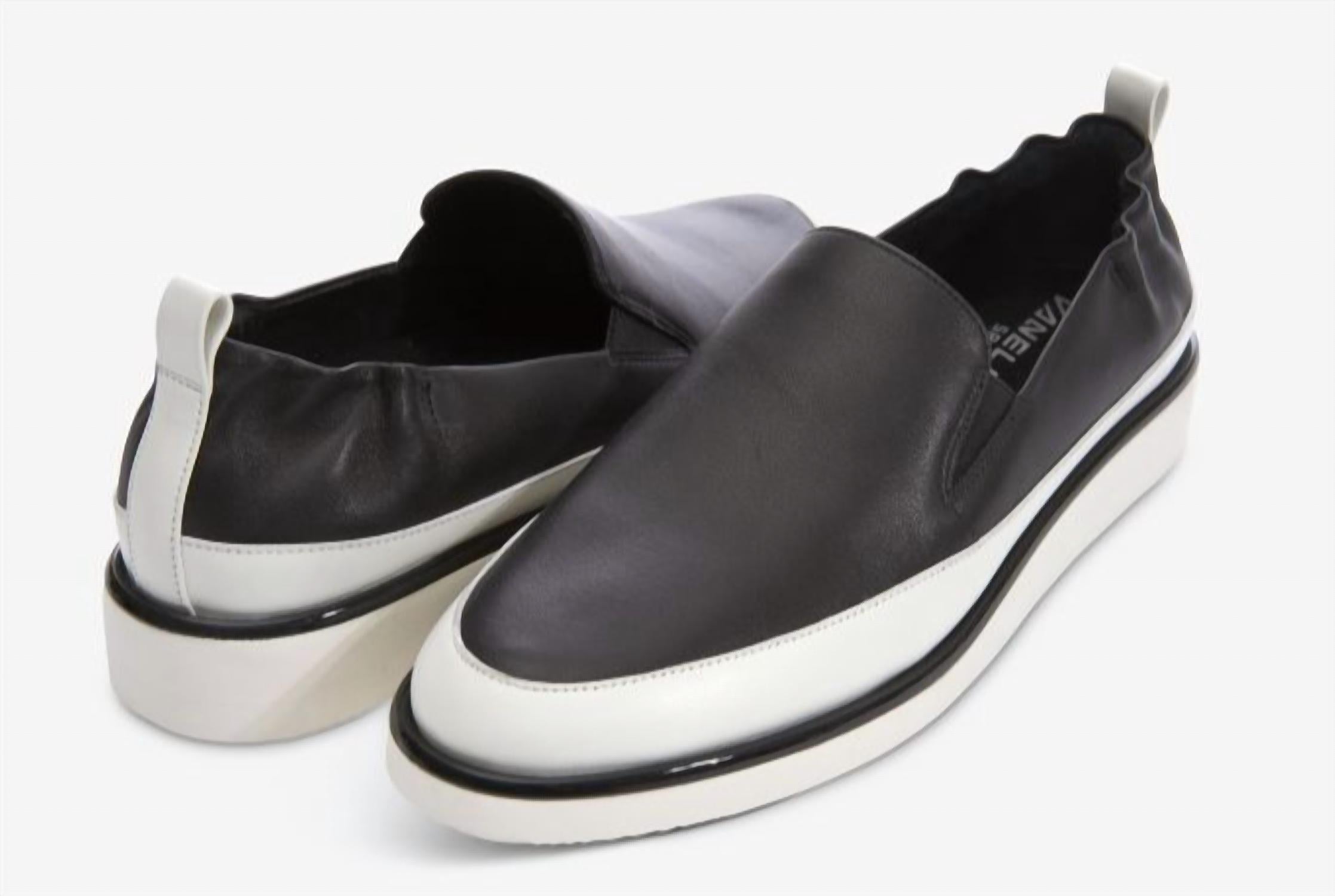 VANELi Women's Quin Leather Slip-on Sneaker in black - women's sneaker - detail view