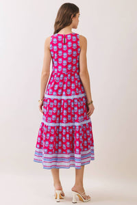 Tcec - Floral Tiered Midi Dress