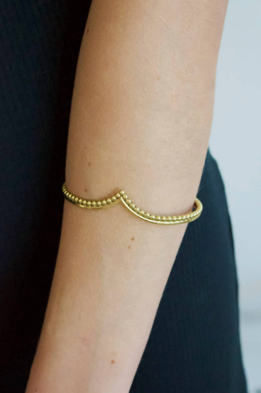 Baizaar - Women's Spotted Chevron Bangle Bracelet