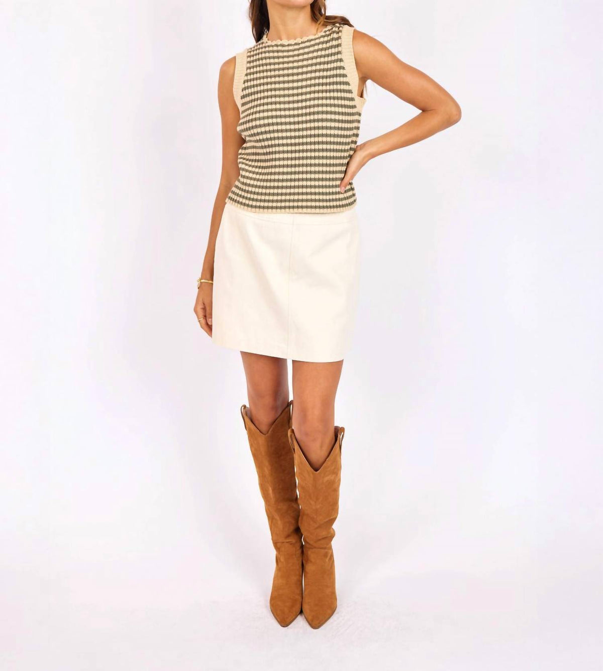 Sage The Label - Mona Stripe Sweater Tank