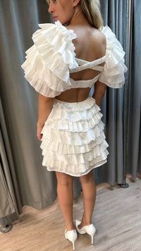 Elliatt - Maya Ruffle Cutout Mini Dress