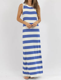 Lalavon - Contrast Stripe Maxi Dress