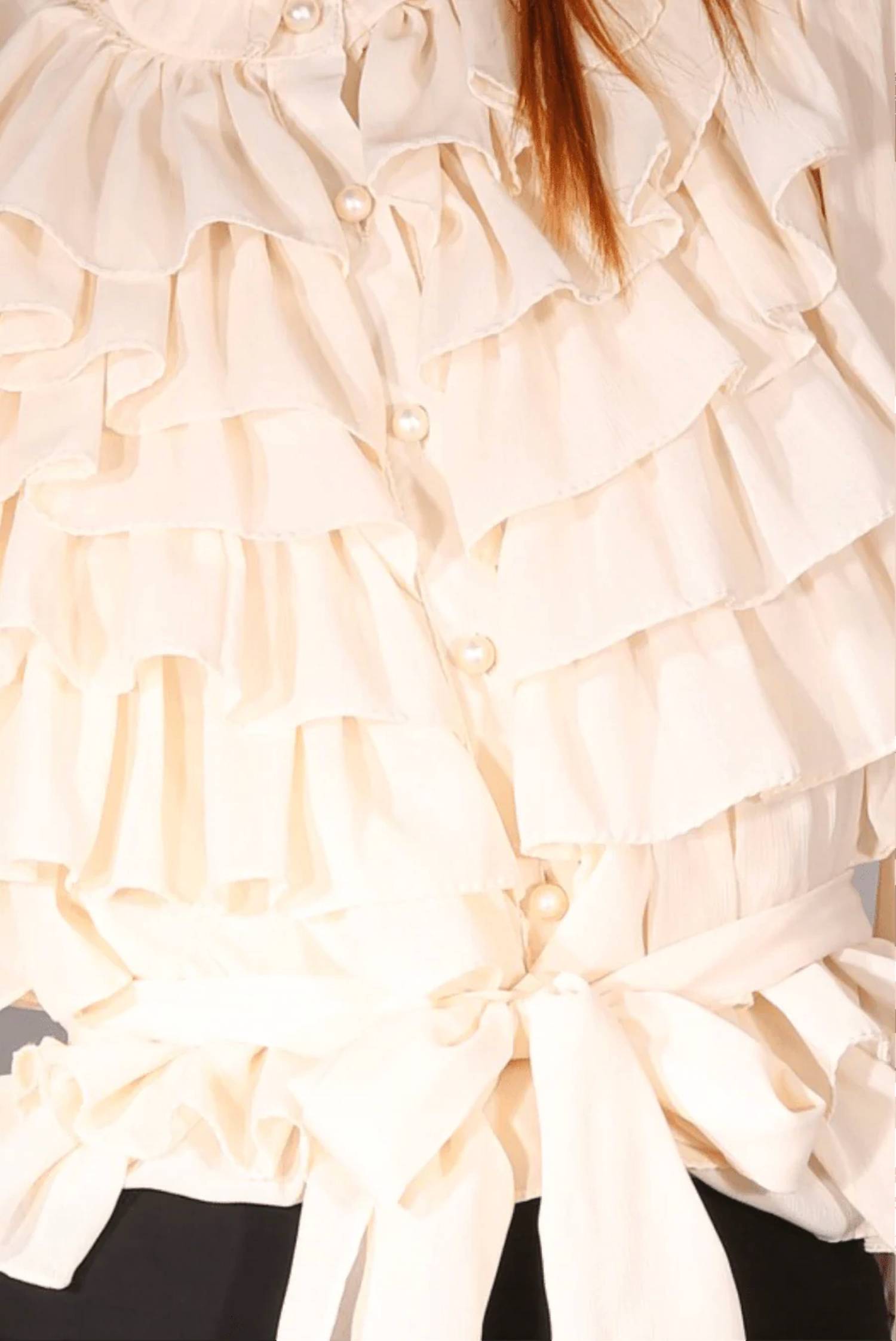 Beulahstyle - Sheer Ruffle Blouse