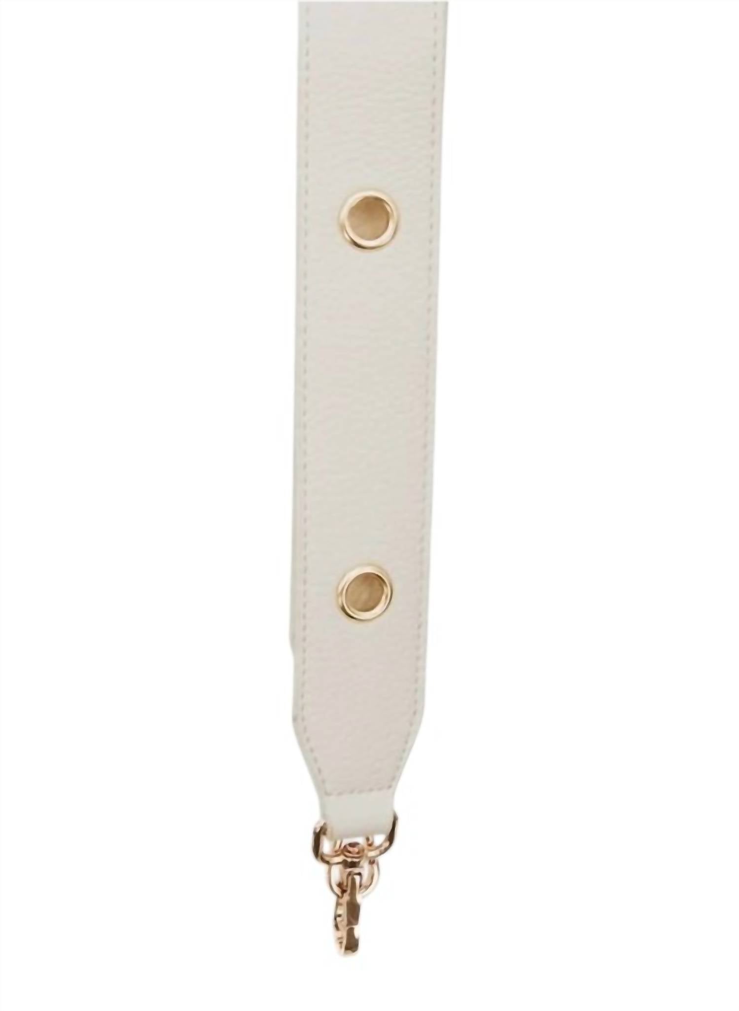 Pretty Simple Evelynn Eyelet Vegan Leather Strap in cream - women's item