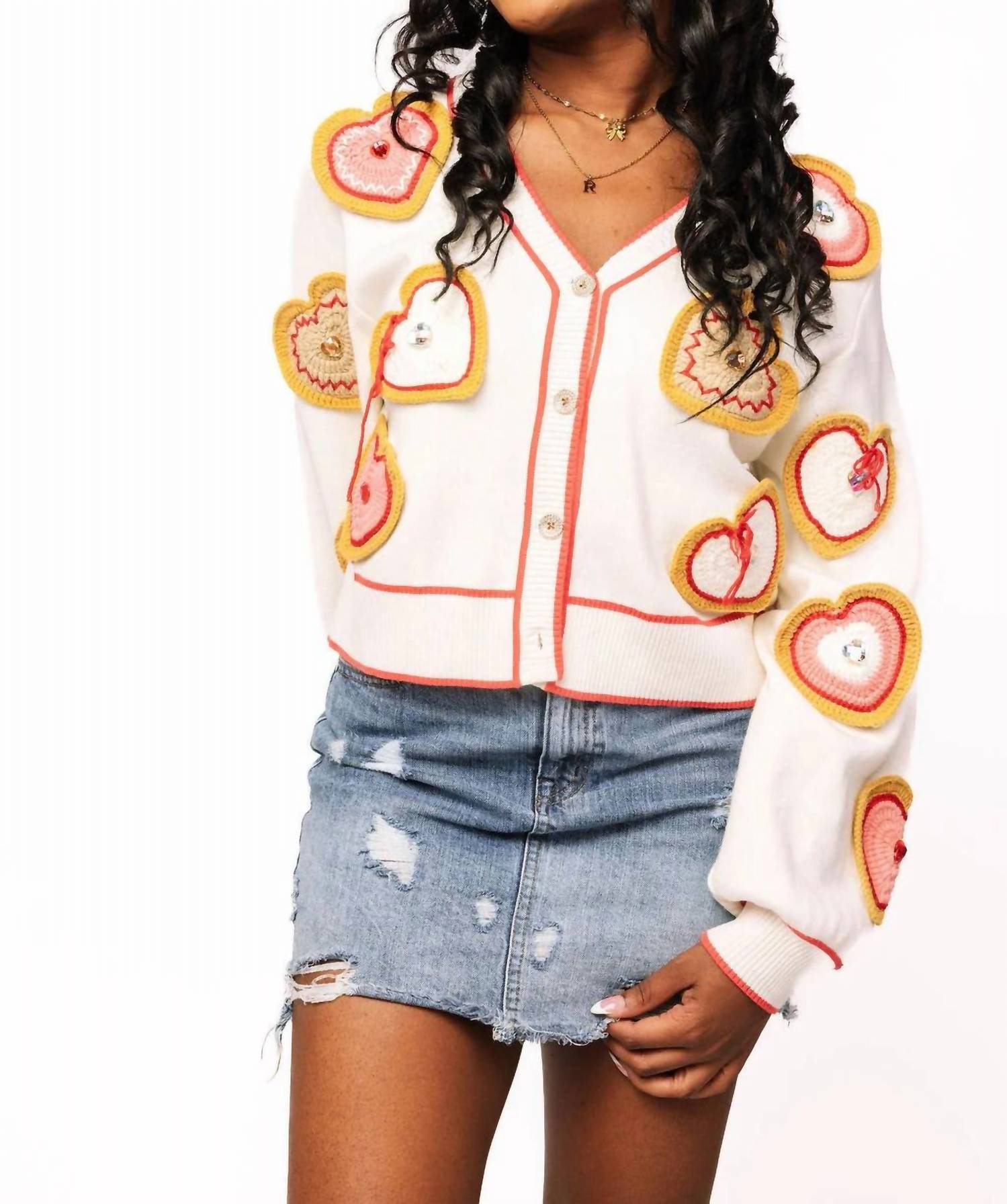 Queen Of Sparkles - Knit Valentine's Cardigan