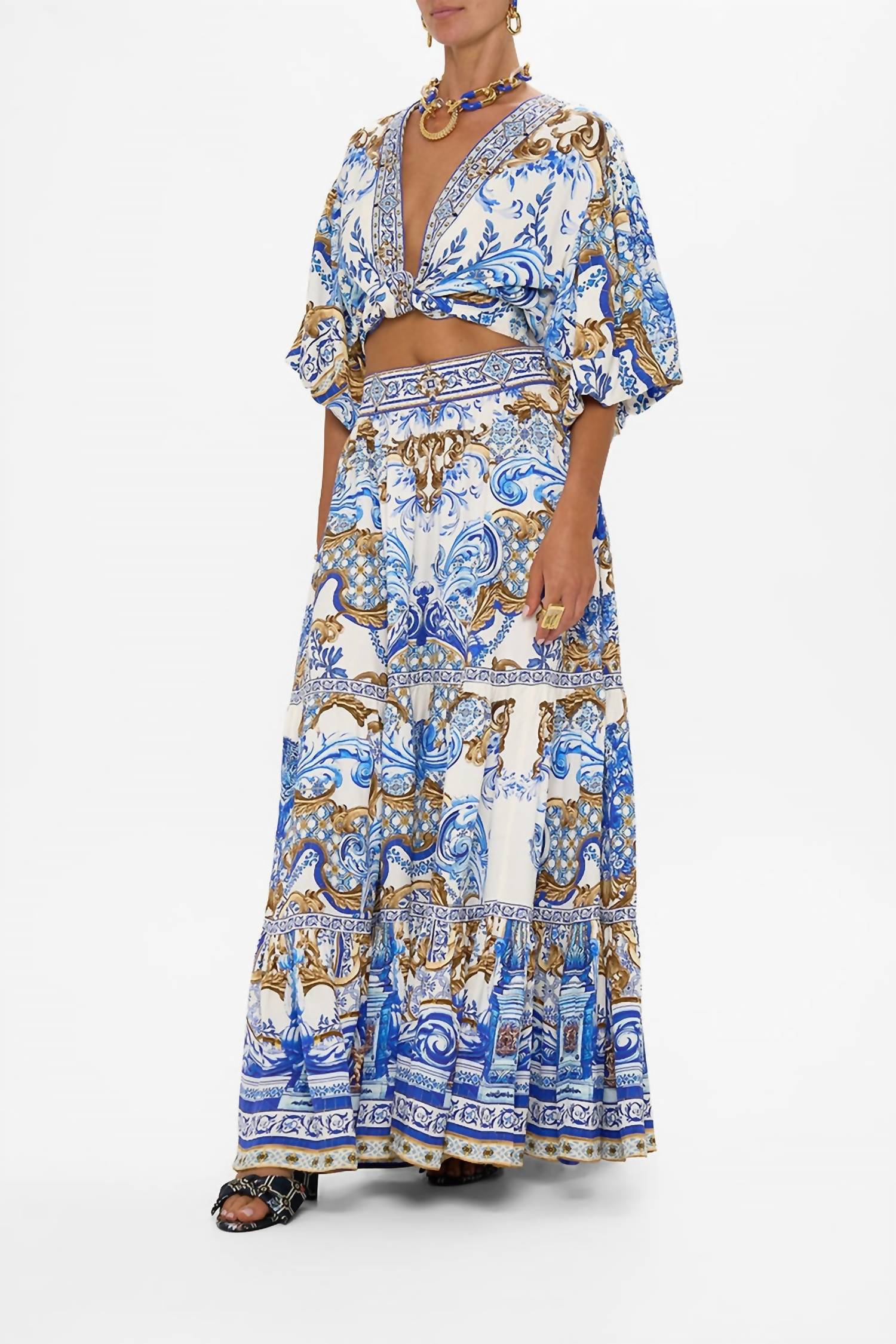 Camilla - High Waisted Tiered Skirt