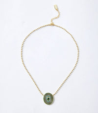 Native Gem - Women's Gemstone Disc Necklace