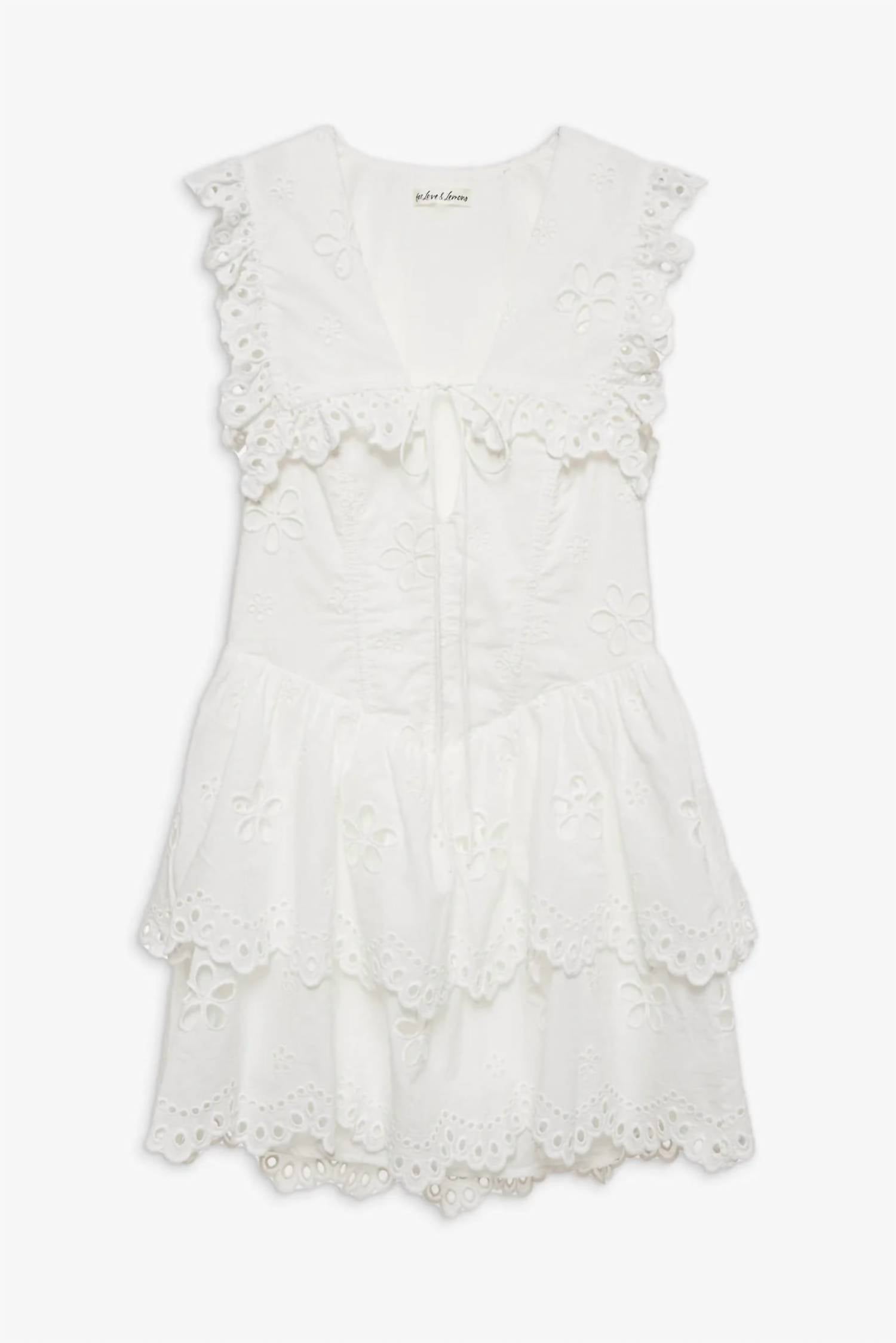 Lil Lemons By For Love And Lemons - Daisy Eyelet Mini Dress