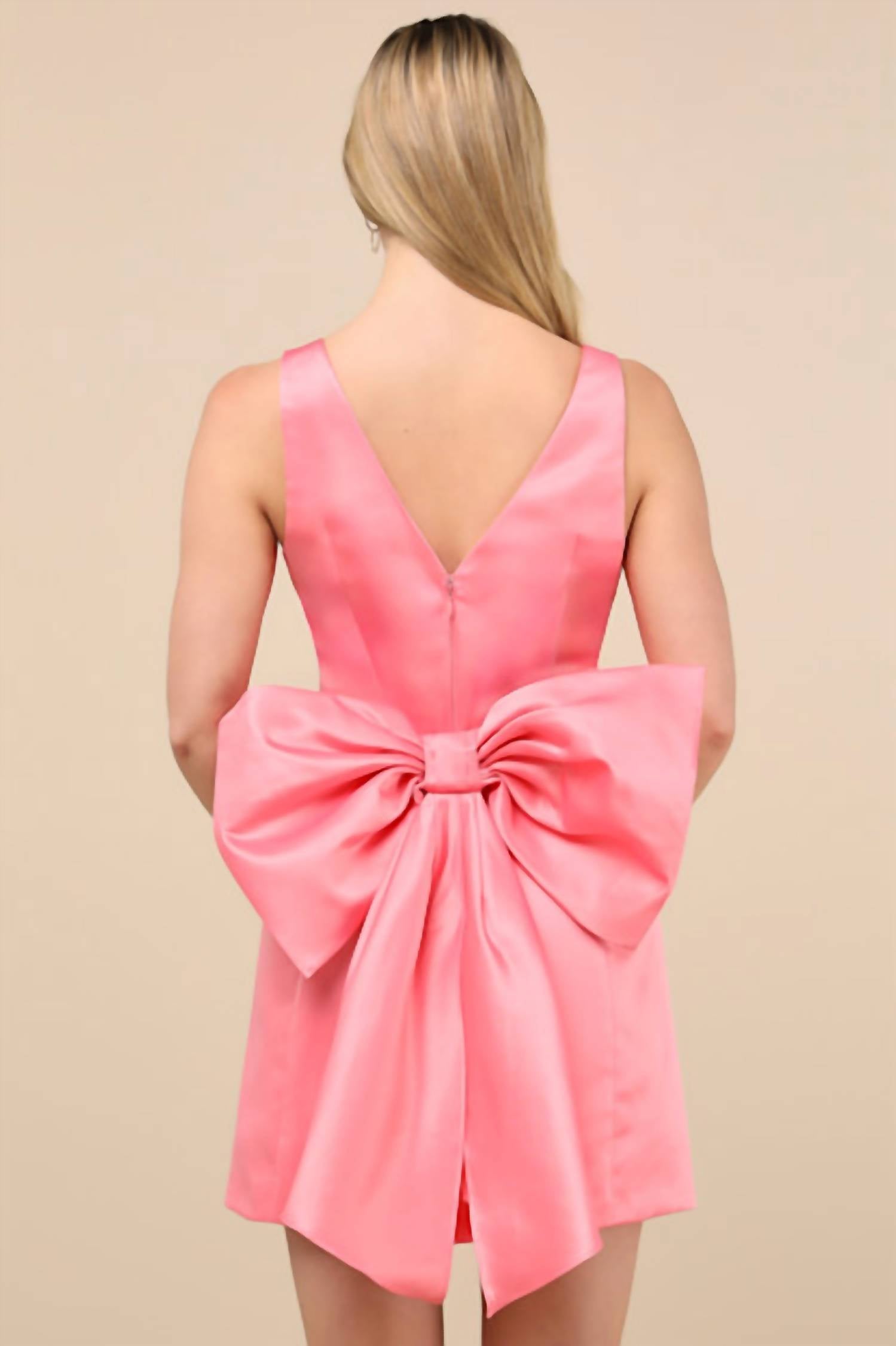 Lulus - Taffeta Bow Dress