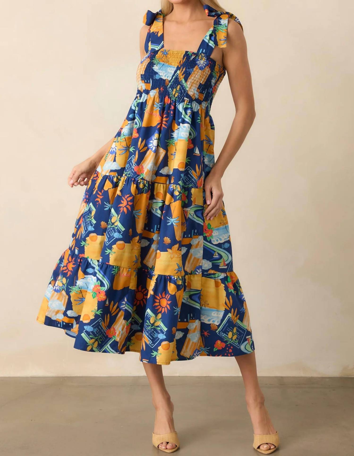 Meet Me In Santorini - Mediterranean Escape Dress