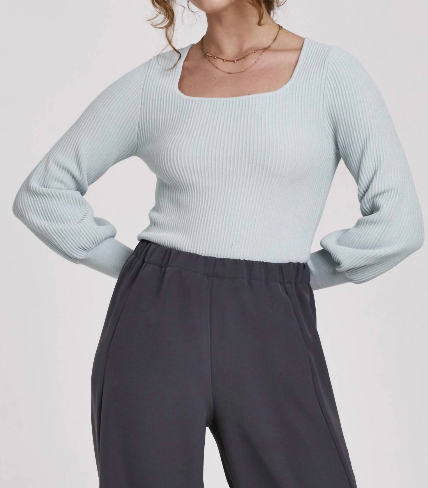 Another Love - Lincoln Peplum Sleeve Sweater