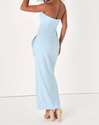 Lulus - After Hours Strapless Ruffled Maxi Dress