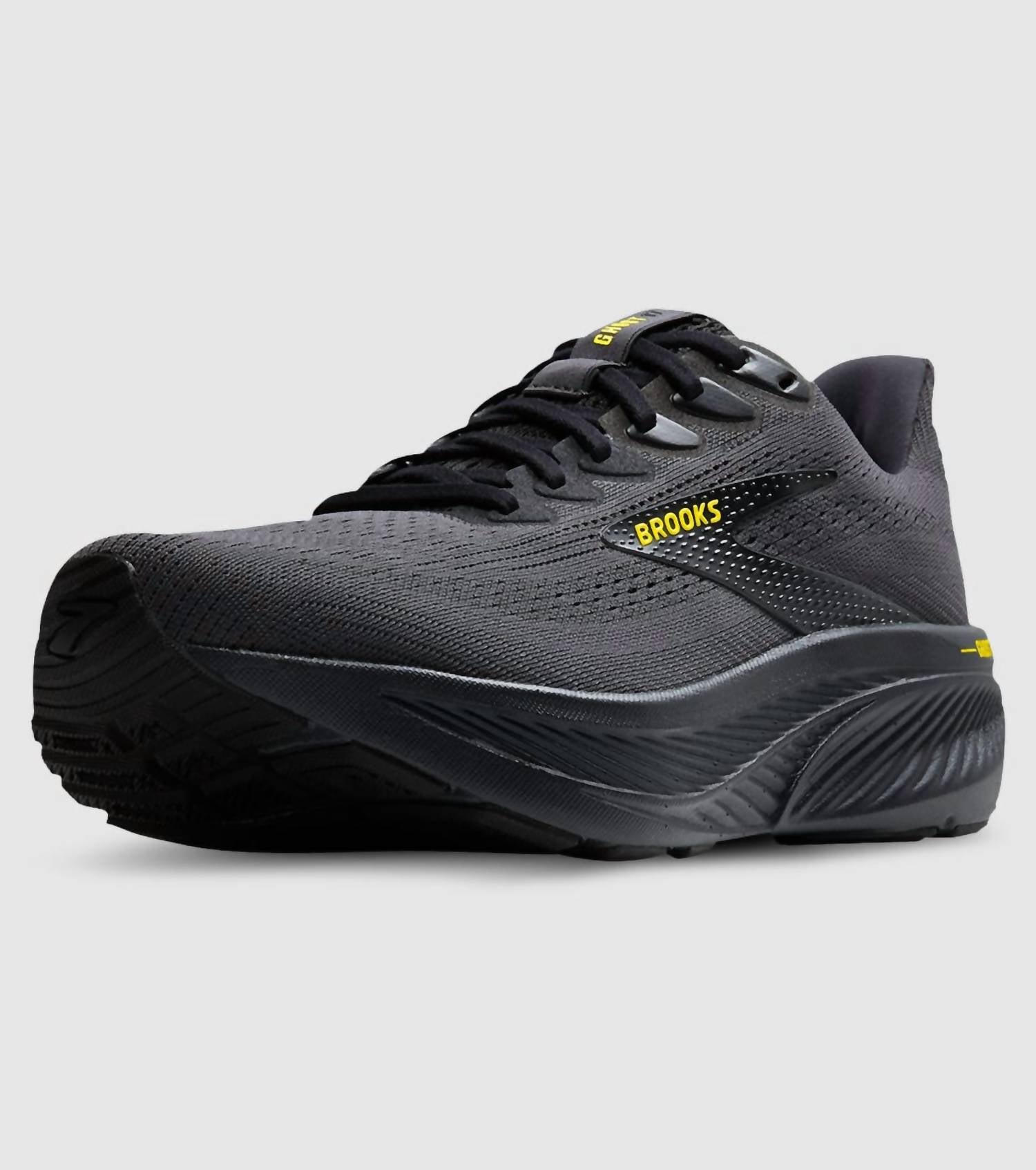 BROOKS Men's Ghost 17 Running Shoes in 059 ebony black yellow - men's shoe - view 4