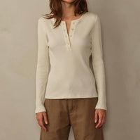 Road To Nowhere - Tasmen Ribbed Henley Top