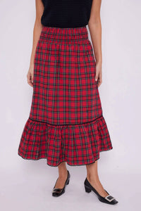 Sail To Sable - Smocked Waist Midi Skirt