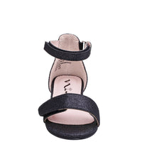 Nina Girls Rejina Ankle Strap Sandals in black glitter - kids' sandal - alternate view