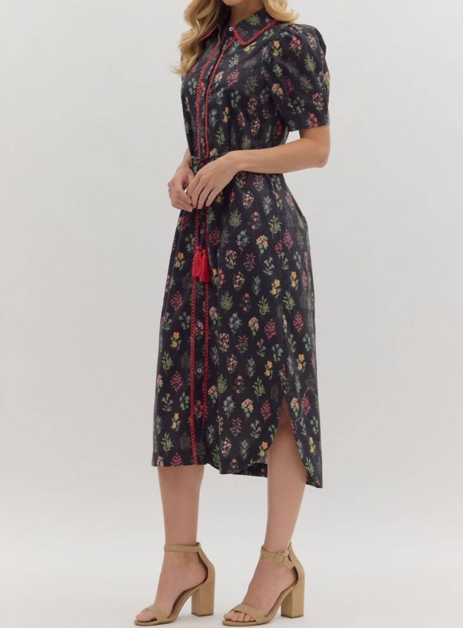 Entro - Collared Midi Dress