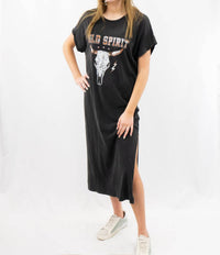 Zutter - Wild Spirit Graphic T-shirt Midi Dress