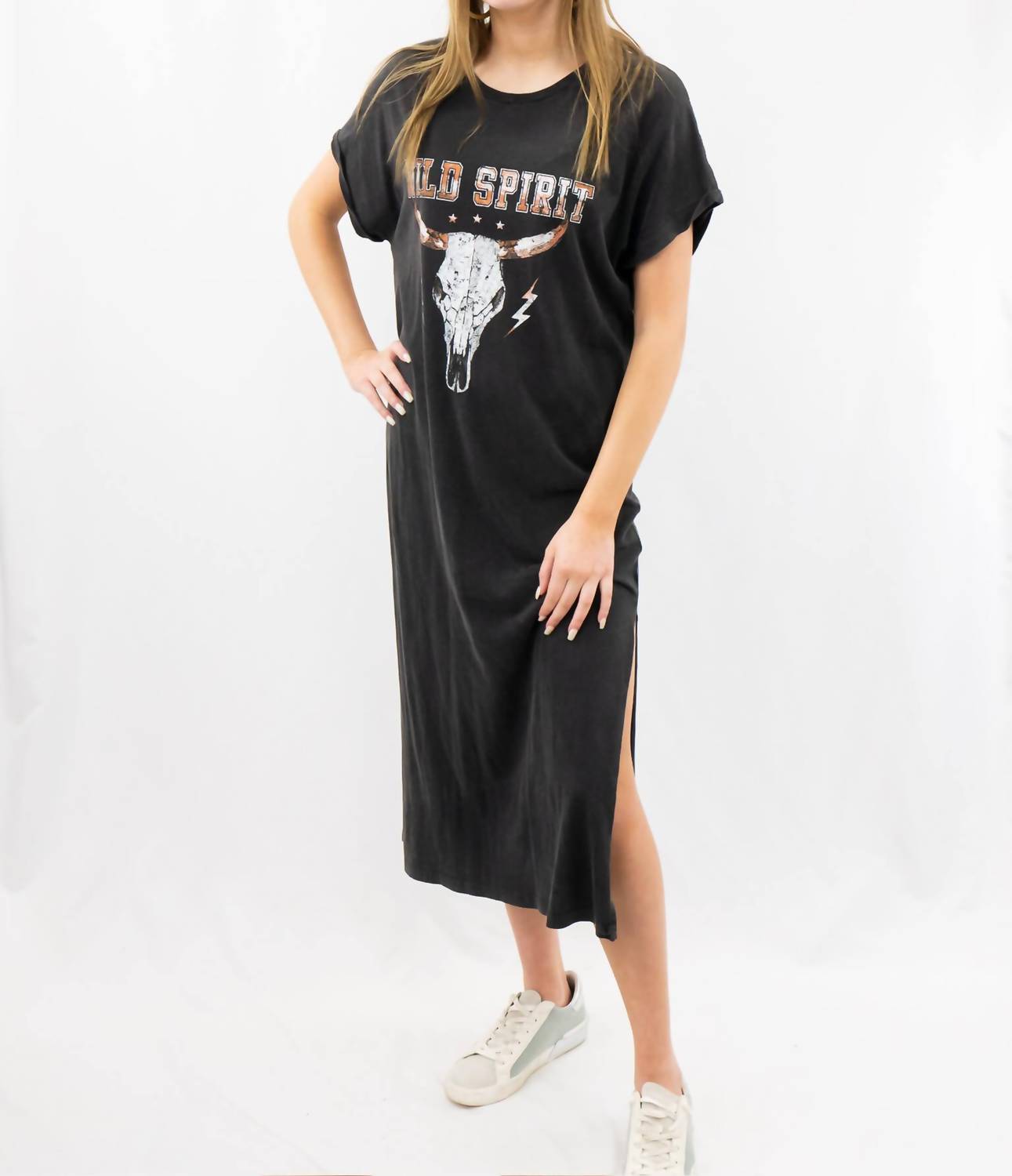 Zutter - Wild Spirit Graphic T-shirt Midi Dress