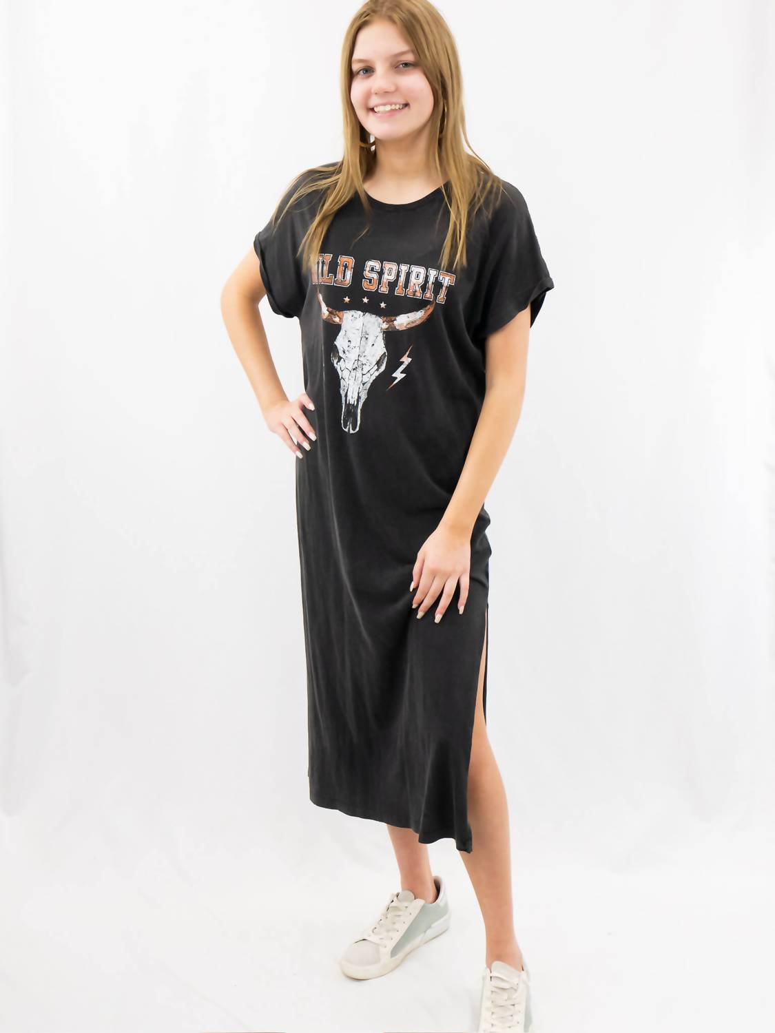 Zutter - Wild Spirit Graphic T-shirt Midi Dress