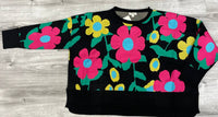 Ee:Some - Women's Floral Pattern Knit Top