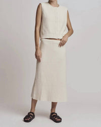 Grade & Gather - Texture Knit Buttoned Vest