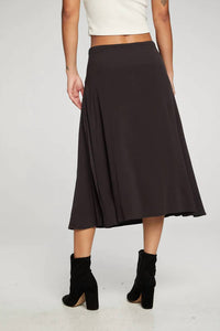 Chaser - Flouncy Side Slit Midi Skirt