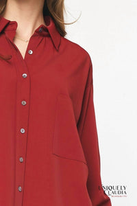 Entro - Sheri Long-Sleeve Shirt Dress