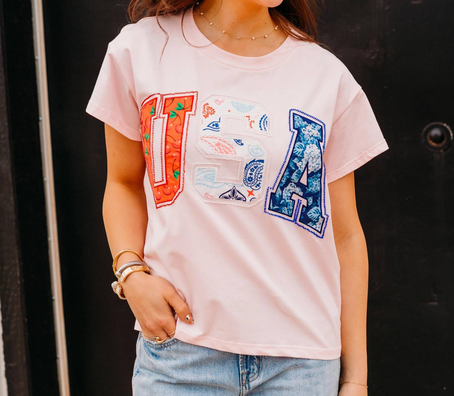 Queen Of Sparkles - Usa Bandana Tee