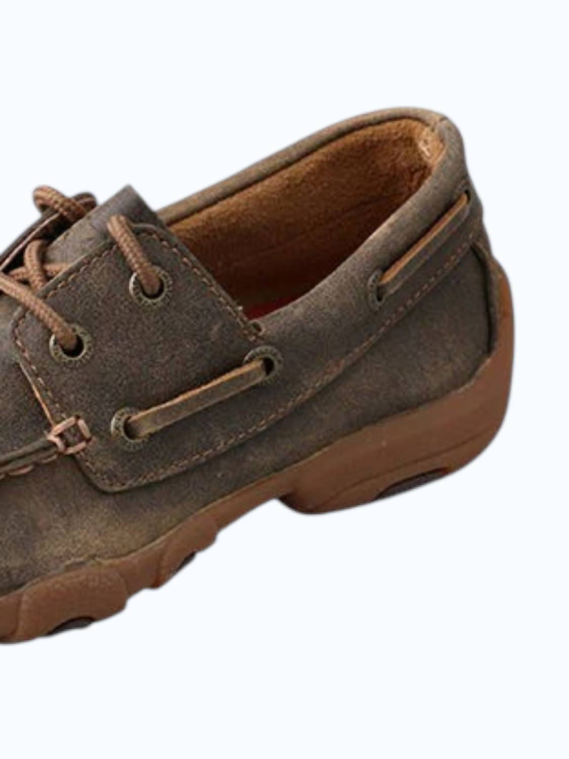 TWISTED X Boy's Youth Boat Shoe in bomber - kids' sneaker - detail view