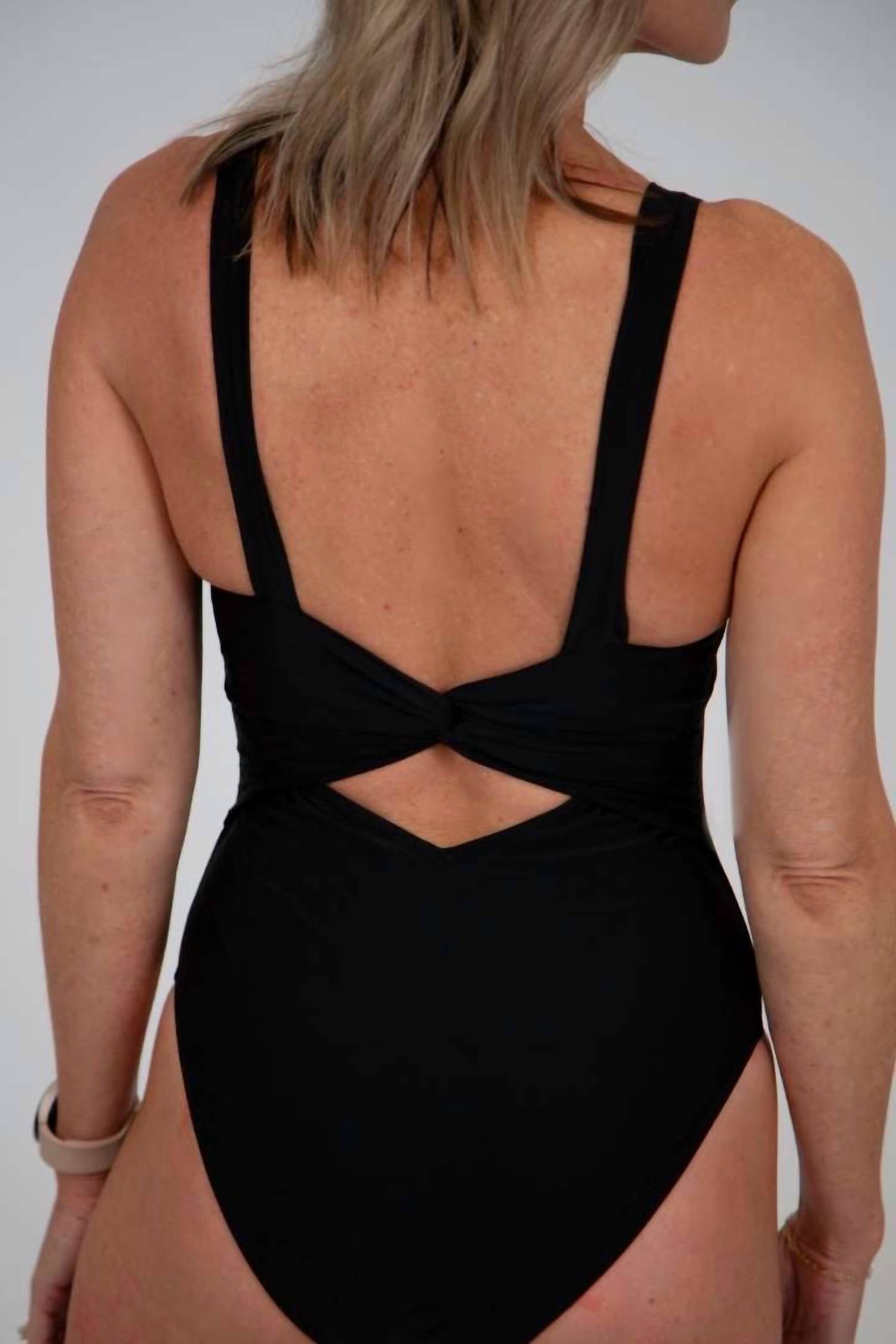 Davi & Dani - Plunging One Piece Swimsuit