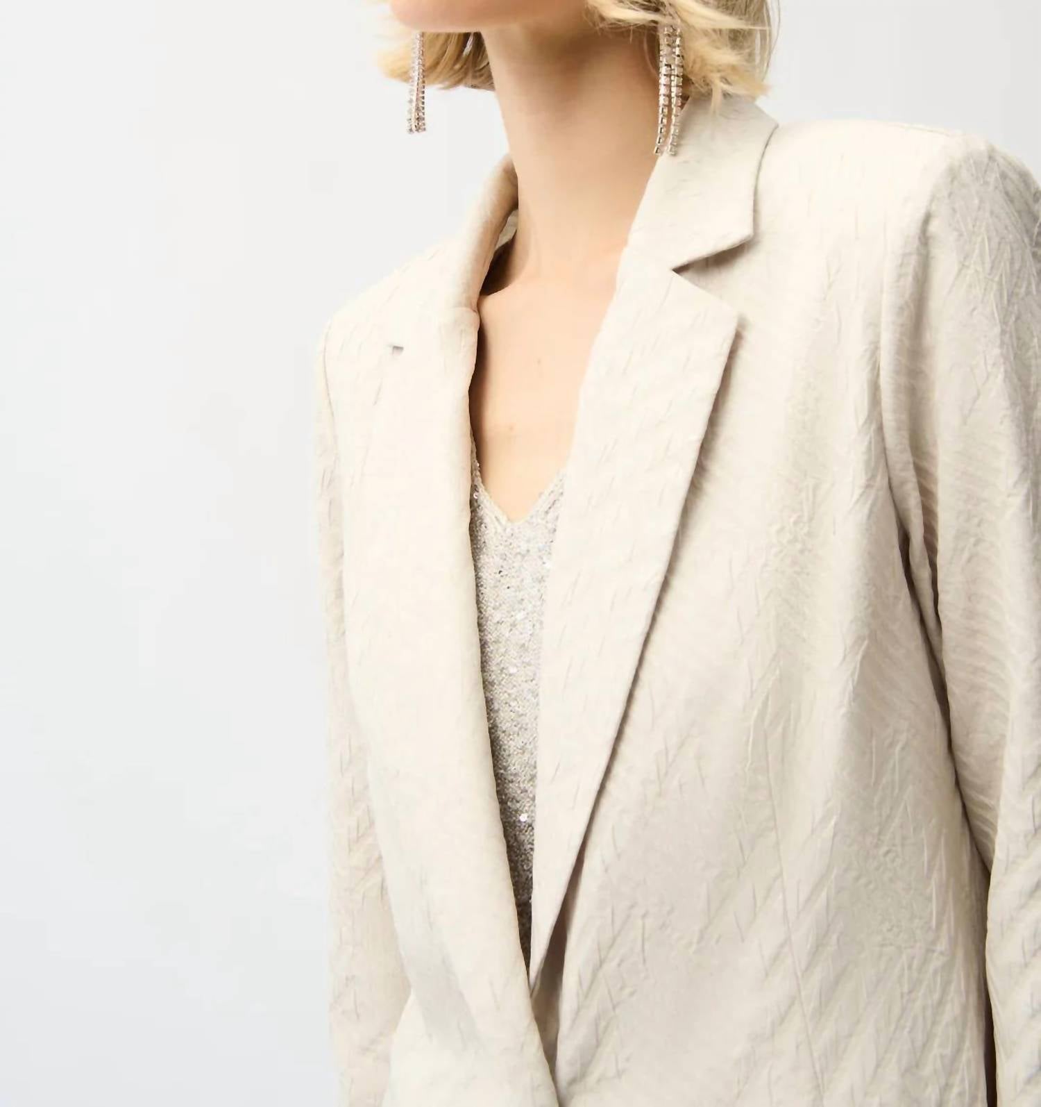 Joseph Ribkoff - Geometric Textured Blazer Jacket