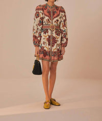 Farm Rio - Riad Cream Minidress
