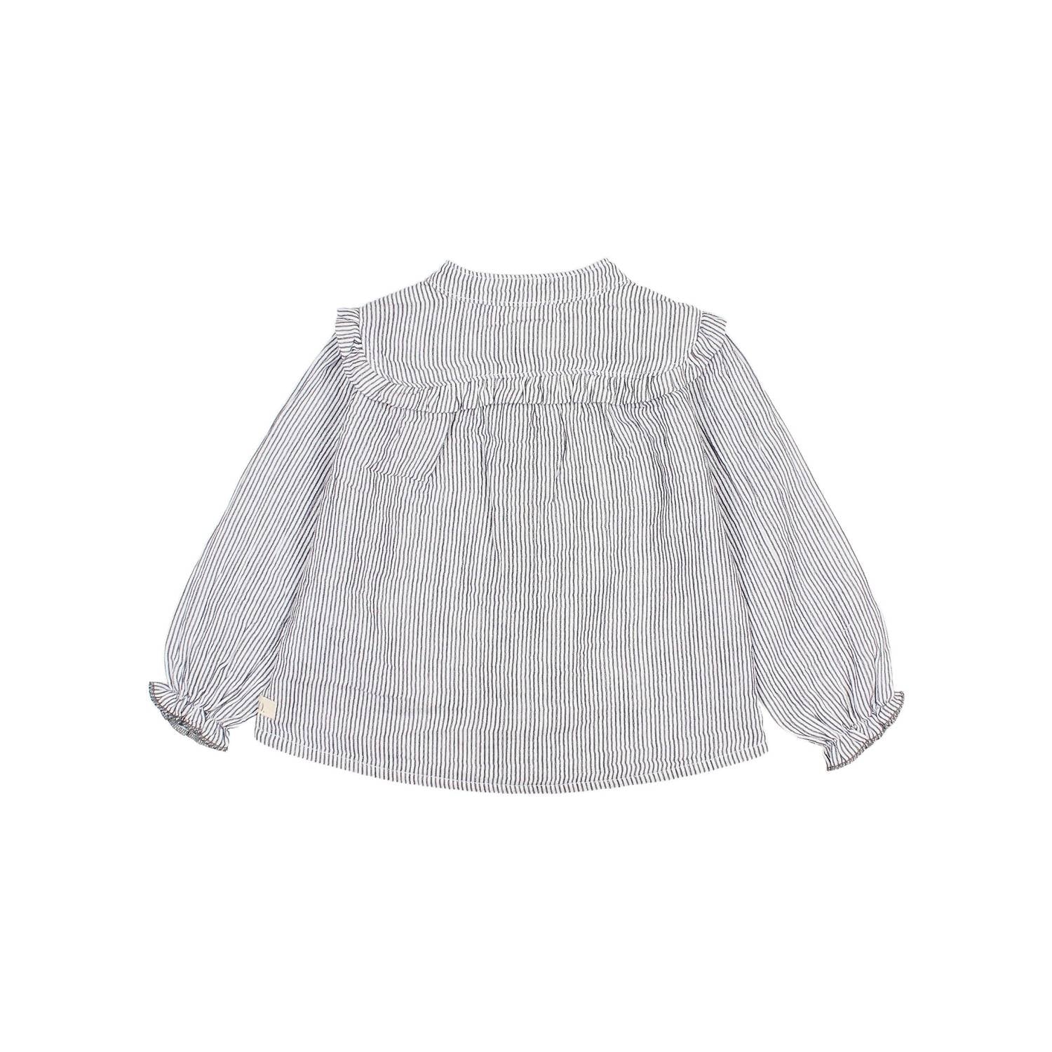 Búho - Girl's Hello Embroidered Stripes Blouse