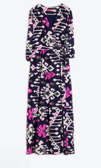 Vilagallo - Long Wrap Ikat Dress
