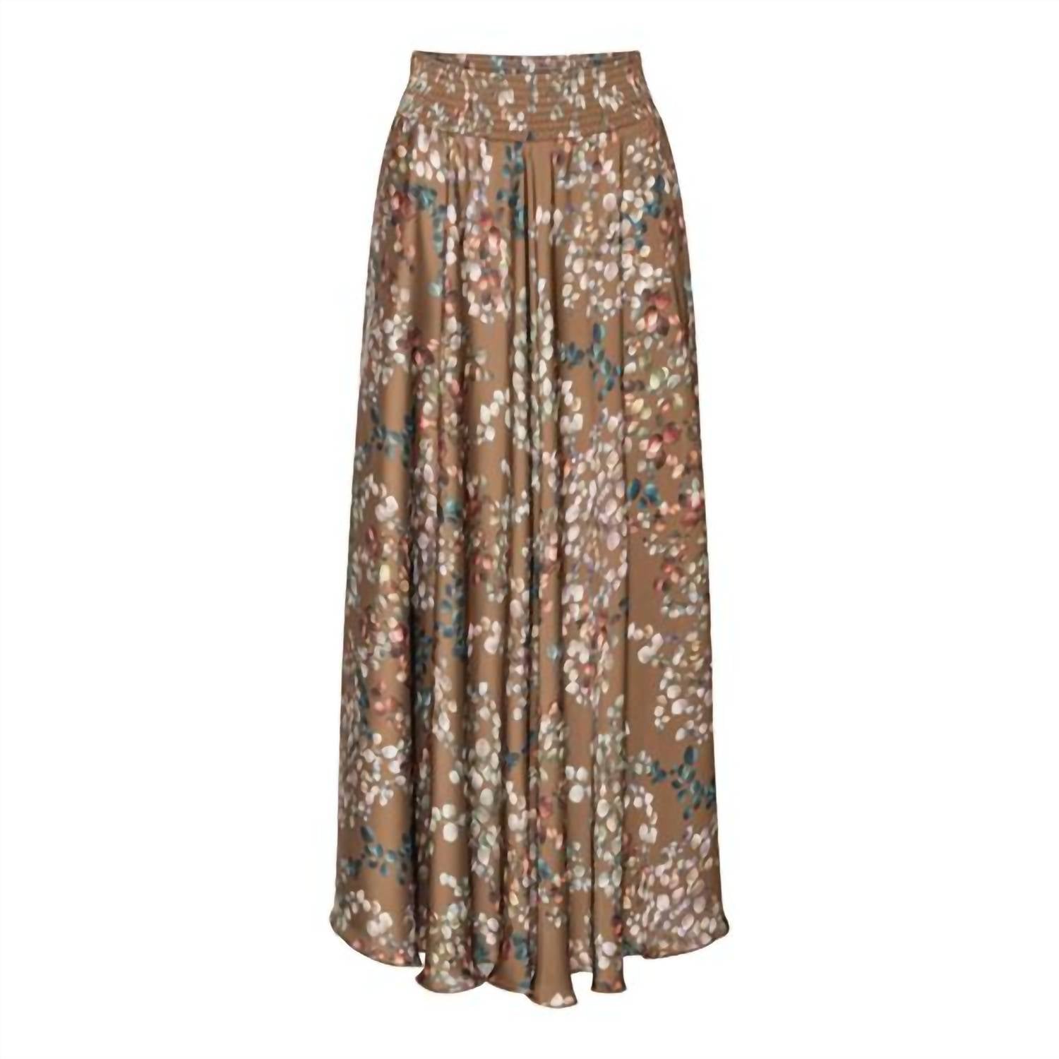 Karmamia SAVANNAH SKIRT in melange brown - women's skirt - detail view