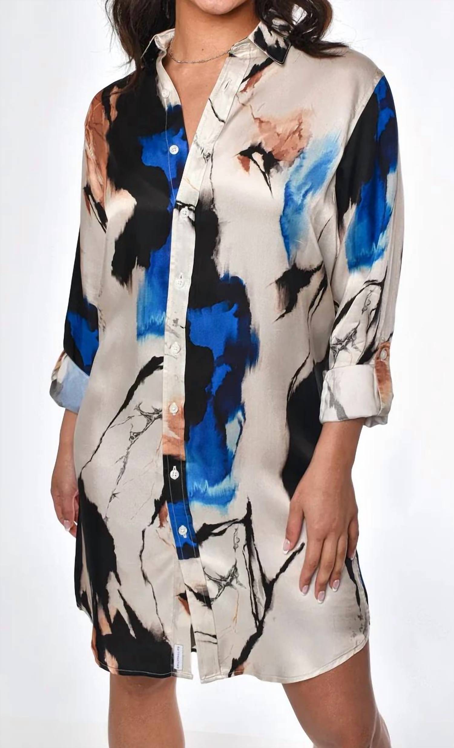 Emily Phillips - Splatter Tencel Girlfriend Mini Dress