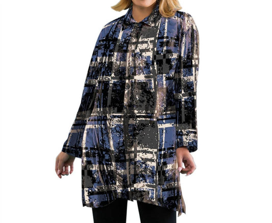 On The Plus Side - Brynlee Button-Up Tunic - Plus