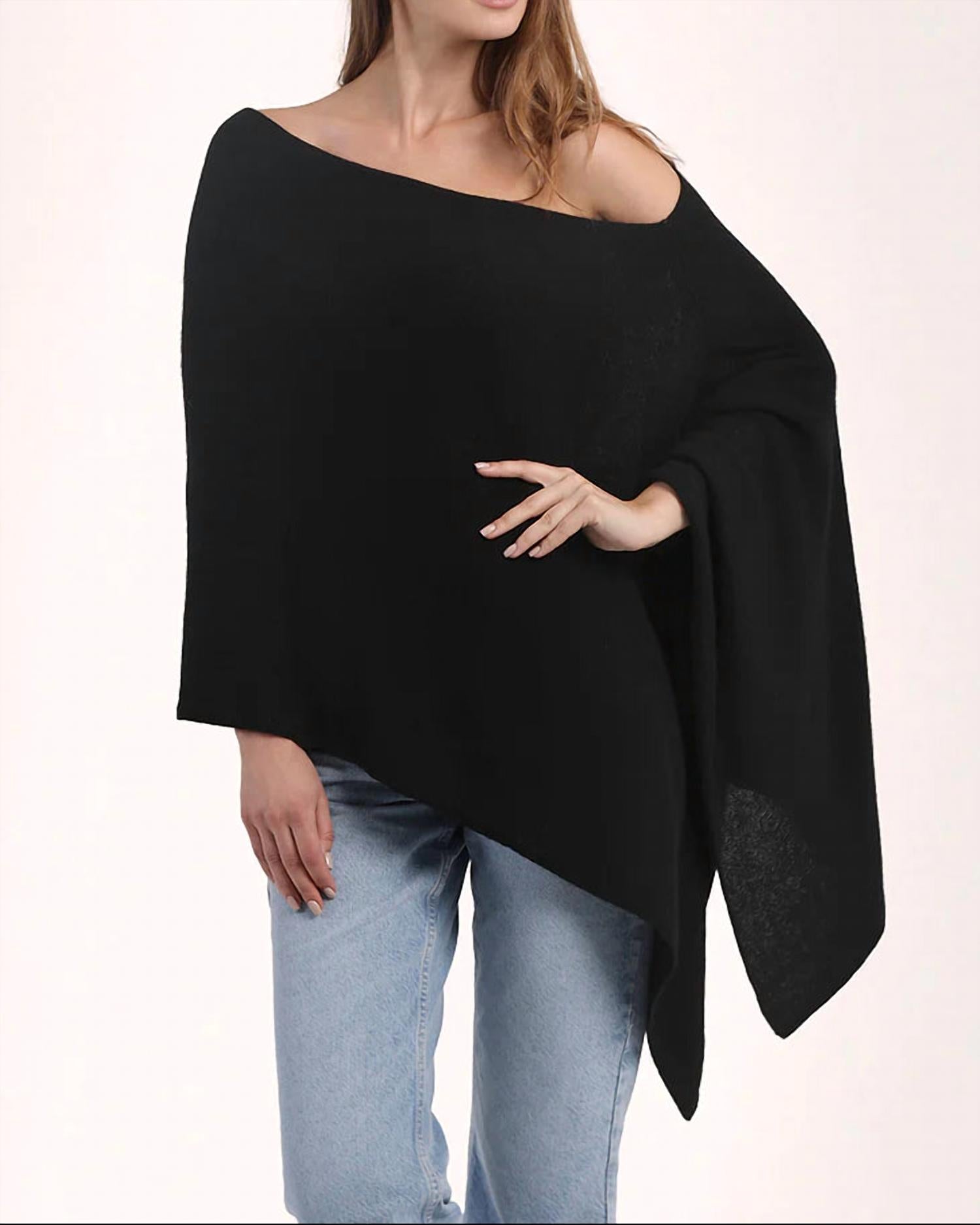 Minnie Rose - Cashmere Ruana Poncho