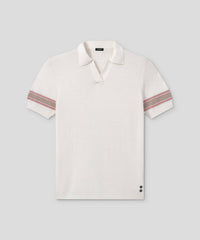 Ron Dorff - Cotton-linen V-neck Polo