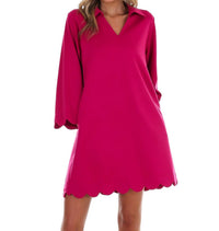 Jodifl - Women's Simply Styled Scallop Mini Dress