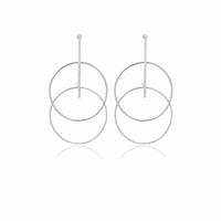 Georgina Jewelry - Women's Two Circle Bar Earrings