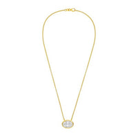 Diana M Jewels - Women's East West Oval Bezel Pendant (3.00 Ct)