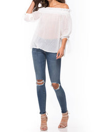 Beach Riot Sienna Top in white - women's blouse - alternate view