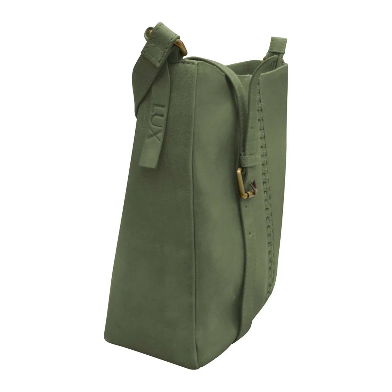 ILI New York Urbano Bucket Bag in sage - women's bag - detail view