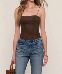 heartloom Junie Camisole Top in espresso - women's shirt
