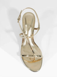 Schutz - Women's Mid Metallic Stilleto Heel Sandal