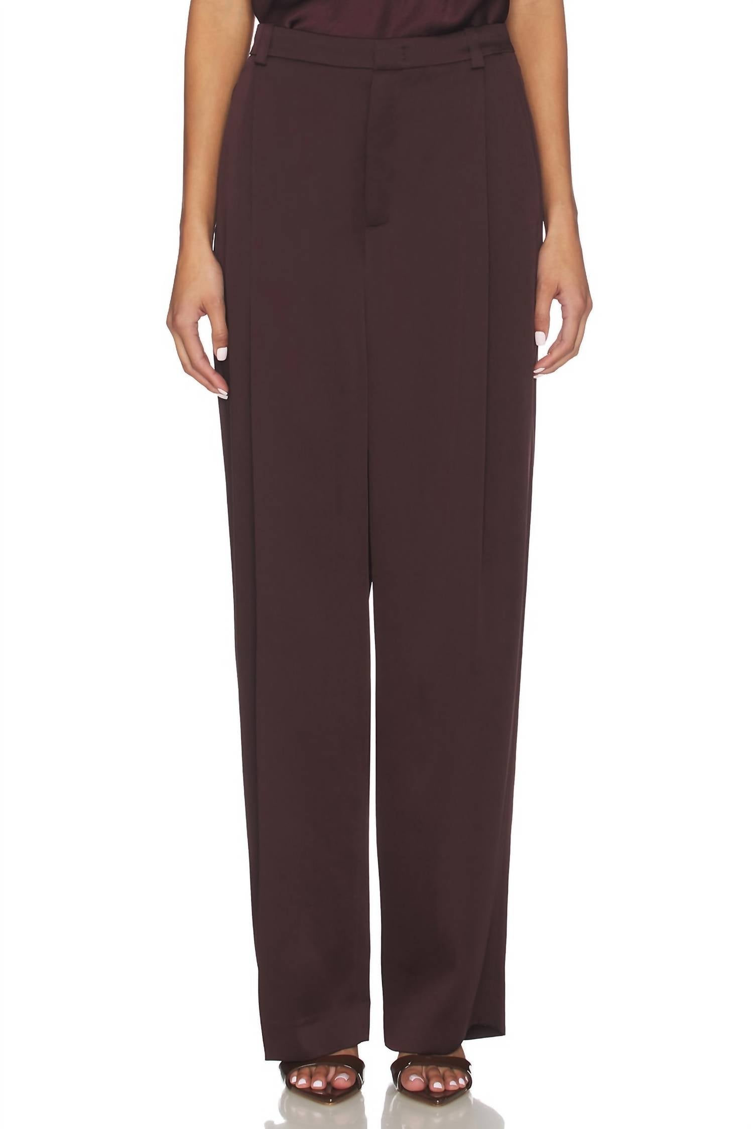 Vince - Satin Pleated Wide-Leg Trouser