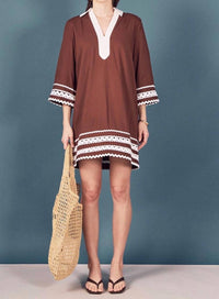 English Factory - Ric Rac Tunic Mini Dress